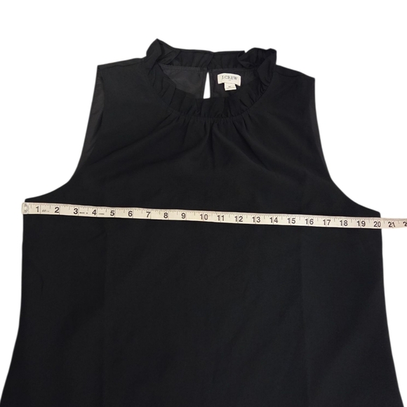 J. Crew Factory Ruffleneck Top Sleeveless Black WOMEN'S medium Style AY481 - Picture 5 of 9